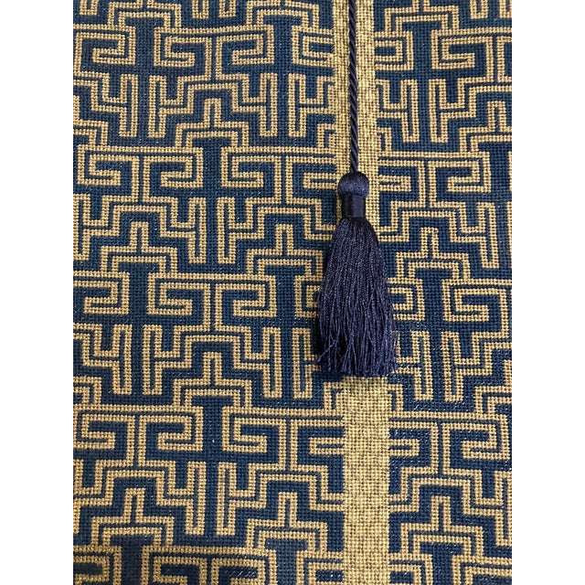 1990s Bespoke Hand-Embroidered "Swan & Lotus" Fiber Art – Japonisme Style For Sale - Image 6 of 7