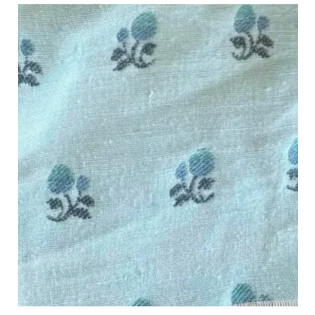 28 yards of classic Brunschwig & Fils fabric from the 1960s featuring a baby blue background with little blue flowers with...