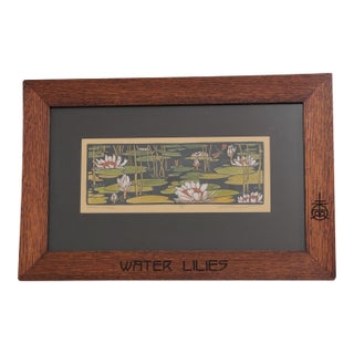 Kathleen West Mission Oak Waterlilies Framed Print For Sale