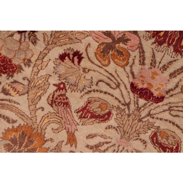 Shabby Chic 1990's Pak-Persian Taupe/Red Wool Rug - 6'2'' X 9'1'' For Sale In New York - Image 6 of 9