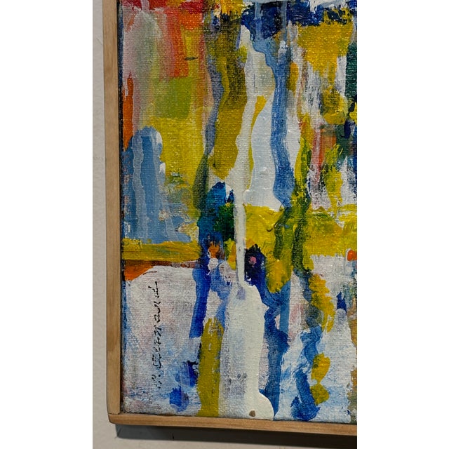 Mid Century Modern Abstract Painting by California Artist Carol Bernard 1960's For Sale - Image 4 of 8