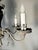 Antique Five-Arm Metal, Black Glass and Crystal Chandelier For Sale In Philadelphia - Image 6 of 15