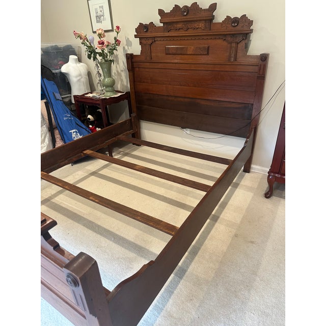 Late 19th Century Vintage Carved Bed For Sale - Image 5 of 6