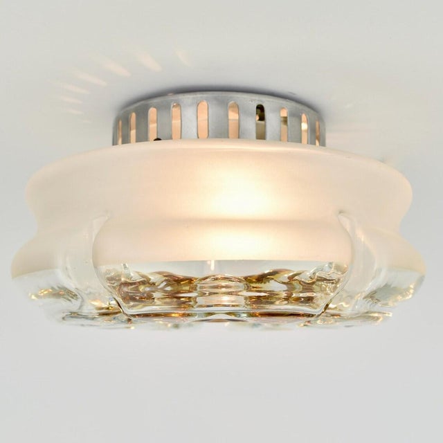 Mid 20th Century Italian Flush Mount or Wall Sconce Mazegga Murano For Sale - Image 10 of 10