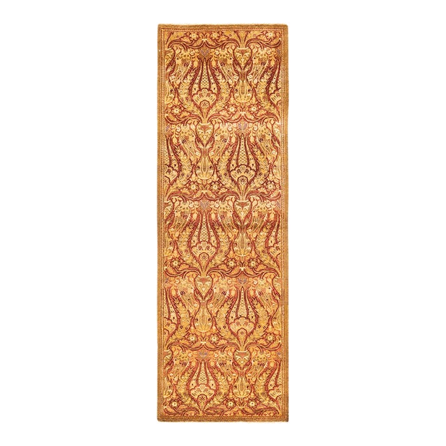 Mogul Hand-Knotted Runner Rug - Yellow, 2' 8" x 8' 1" For Sale