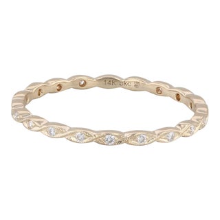 New Beverley K Diamond Eternity Ring 14k Yellow Gold Stackable Wedding Band For Sale