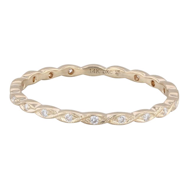 New Beverley K Diamond Eternity Ring 14k Yellow Gold Stackable Wedding Band For Sale