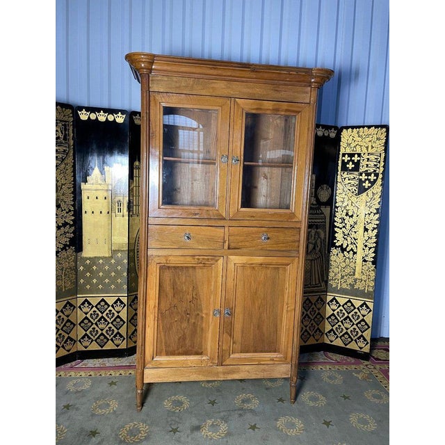 High Louis XVI Buffet in Blond Walnut For Sale - Image 13 of 13