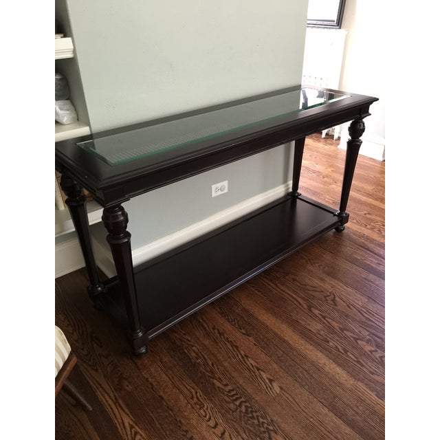 Restoration Hardware Cane & Glass Console Table Chairish