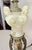 Alabaster Large Antique Ornate Hand Carved Figural Alabaster Cast Iron Electric Table Lamp For Sale - Image 8 of 13