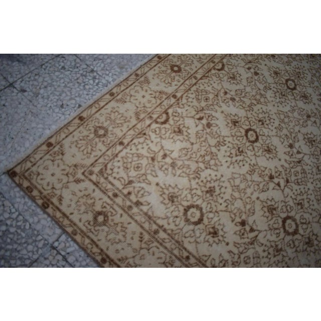 Textile Vintage Distressed Oushak - 6'8" X 10'5'' For Sale - Image 7 of 9