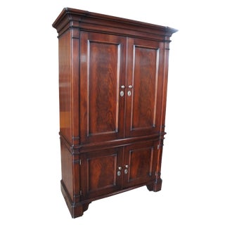 20th Century Georgian Baker Milling Road Armoire Tv Entertainment Media Cabinet For Sale