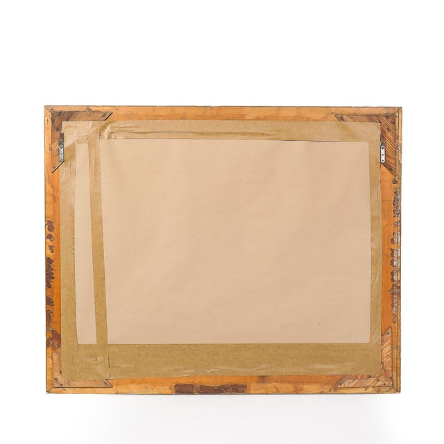 Mid-Century Modernist Eglomise & Giltwood Stylized Chinoiserie Bordered Mirror For Sale - Image 12 of 12