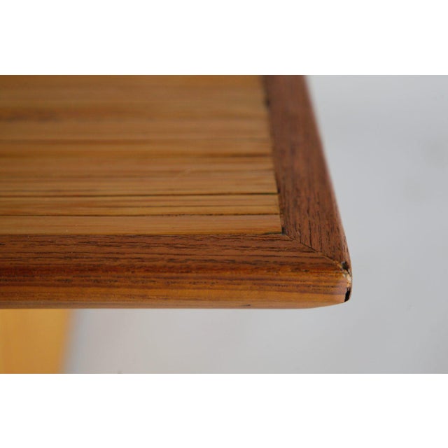 Brown Vintage Japanese Bamboo Low Table, 1950s For Sale - Image 8 of 9