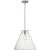 The Kate cone pendant is offered in the Satin Brass, Midnight Black, or Brushed Nickel finish. The flared, clear glass...