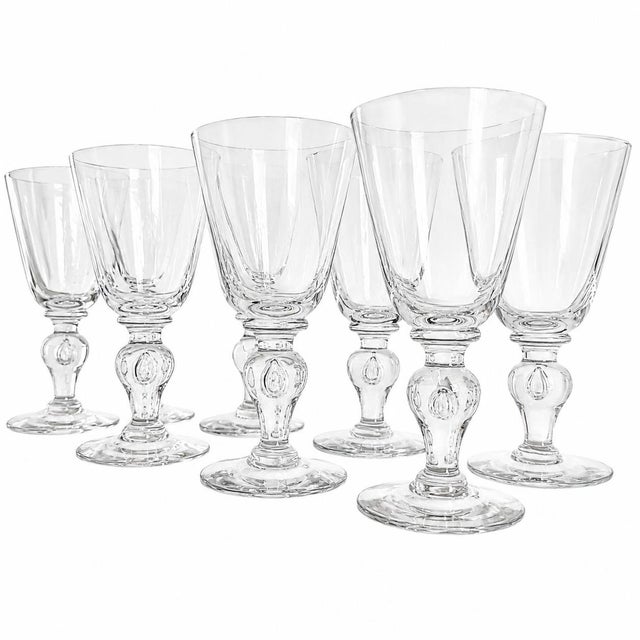 Late 18th Century Early 18th Century English Queen Anne Baluster Wine Glass Large Goblets - Set of 12 For Sale - Image 5 of 10