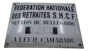 France Trade Union Metal Plaque, 1920s