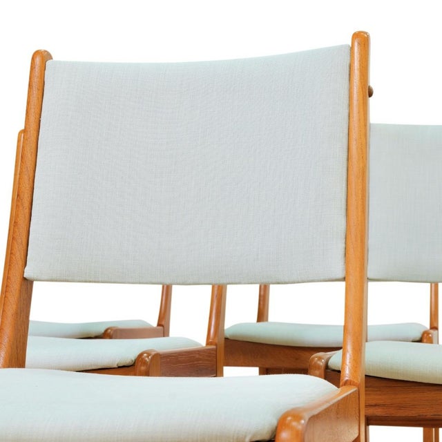Mid-Century Modern Set of Six Mid Century Danish Teak Dining Chairs For Sale - Image 3 of 11