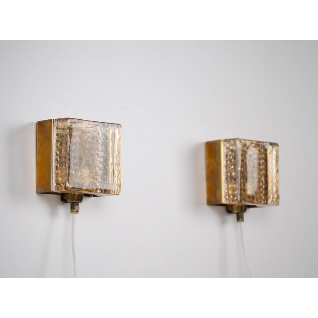 Danish Glass Sconces by Kalmar for Vitrika, 1960s, Set of 2 For Sale - Image 10 of 10