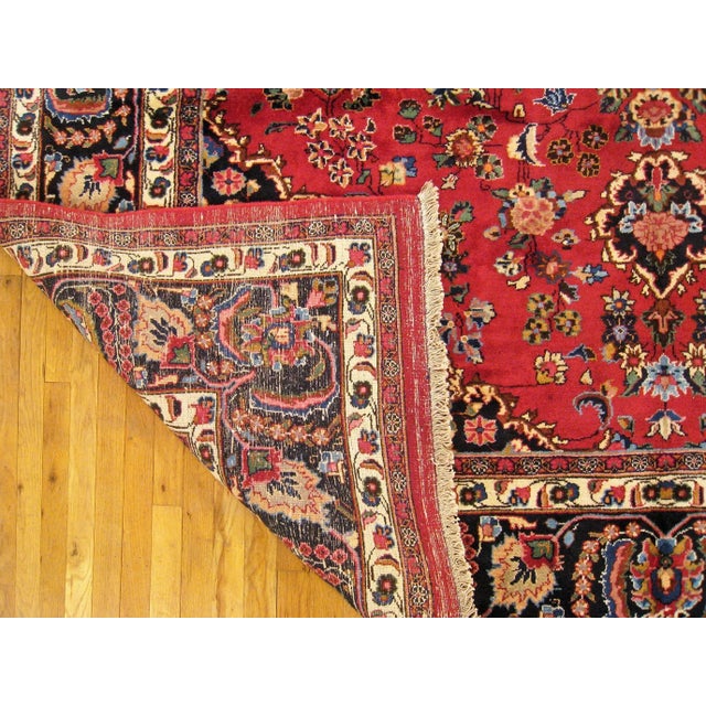 Vintage Persian Meshed Oriental Rug, in Room size, w/ Central Medallion For Sale - Image 9 of 9