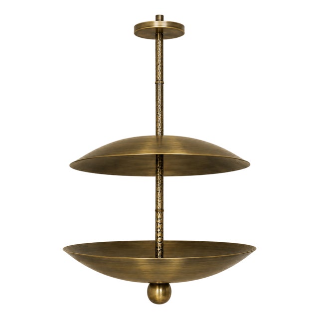 Handmade Brass Chandelier, Mid Century Modern Ceiling Light, Vintage Stilnovo Pendant Lamp, Dining Room Light, Statement Ceiling Fixture 28x30 For Sale