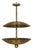 Handmade Brass Chandelier, Mid Century Modern Ceiling Light, Vintage Stilnovo Pendant Lamp, Dining Room Light, Statement Ceiling Fixture 28x30 For Sale