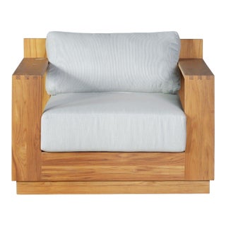 Imperial Grove Outdoor Solid Teak Wood Revolving Chair For Sale