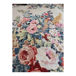 Clarence House "Bouquet" Hand Blocked Printed Fabric 2 Yards For Sale