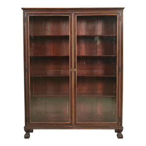 R. J. Horner Style American Empire Carved Mahogany Bookcase With Ball and Claw Feet, Circa 1890s