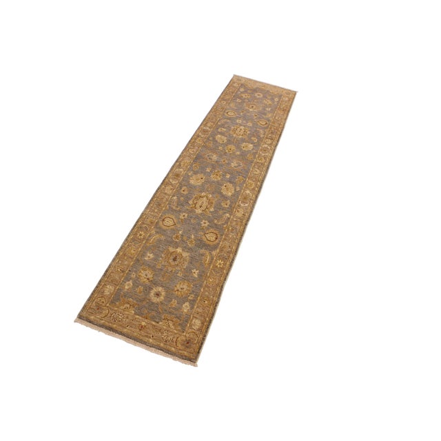 Boho Chic Boho Chic Ziegler Gray/Brown Wool Runner Rug- 2'8'' X 10'10'' For Sale - Image 3 of 10