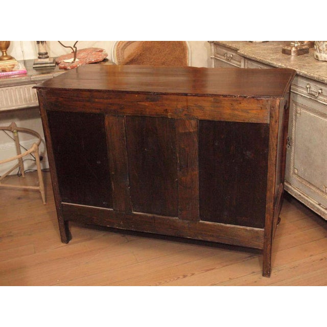 French Arbalette Louis XV Walnut 3 Drawer Commode 19th Century For Sale - Image 9 of 9