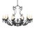 1990s Bronze Chandelier - Boho Chic Wrought Iron For Sale