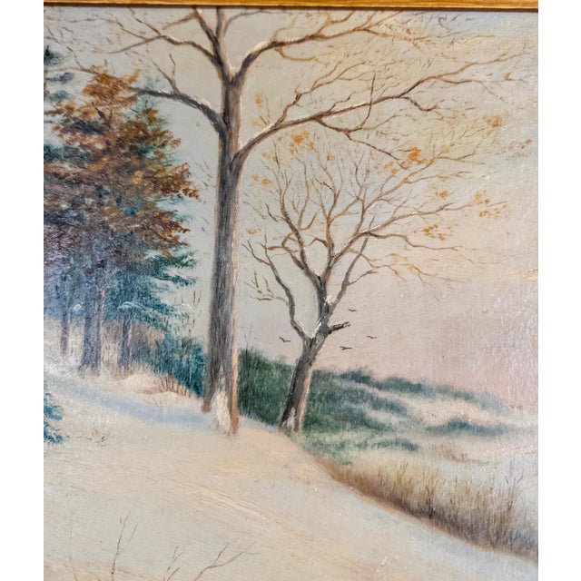 Early 20th Century American Luminist Winter Landscape Painting by William Van Zandt For Sale - Image 12 of 16