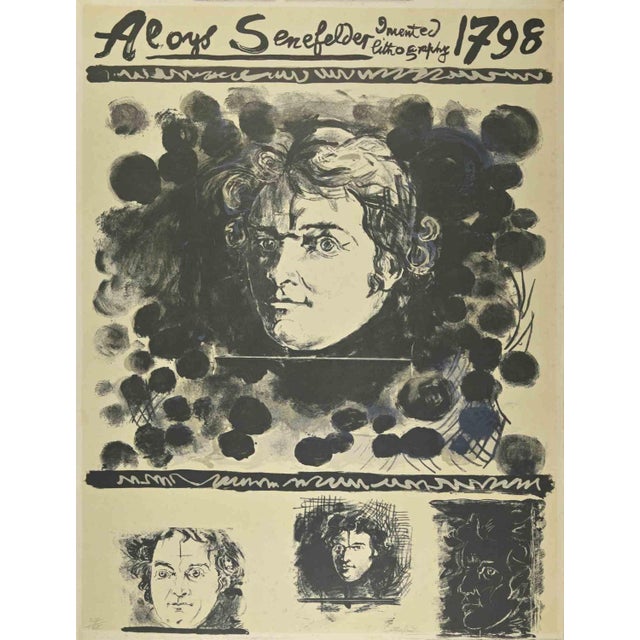 Portrait is a lithograph realized by Graham Sutherland. Numbered edition 37/65 In very good conditions. Original creation...