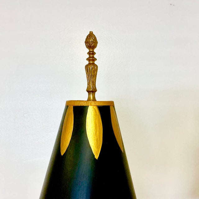 1980s Vintage Boho Hollywood Regency Leopard John-Richard Floor Lamps - A Pair For Sale - Image 10 of 16