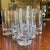 Cylindrical tumbler with a heavy distinctive suspended bubble in its heavy, thick base.