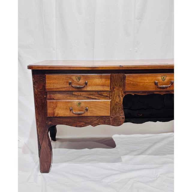 French 18th Century Antique Walnut Desk / Console Table For Sale - Image 9 of 12