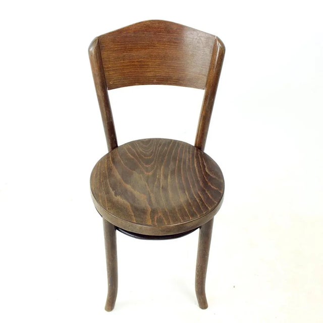 Thonet Bentwood Bistro Chair attributed to Michael Thonet, Former Czechoslovakia, 1940s For Sale - Image 4 of 12
