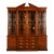 Henredon Georgian Carved Mahogany Breakfront Bookcase Cabinet For Sale
