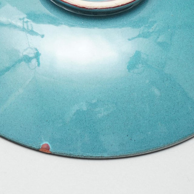 Handmade 1017 RAL Bowl by Roberto Vignoli for Faenza, Italy, 1980s For Sale - Image 6 of 8