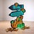 Contemporary Fall Harvest Pumpkin Sign Ekkolight 35"H For Sale - Image 3 of 4