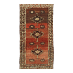Vintage Turkish Oushak Rug 3'3 X 6'3
