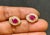 Gemstone 3.5 Carat Oval Natural Ruby & 1.2 Ct Diamond Stud Earrings 14 Karat Yellow Gold For Sale - Image 7 of 18