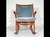Teak Rocking Chair with Mohair Velvet Cover in Ice Blue by Frank Reenskaug for Bramin, Denmark, 1960s For Sale - Image 6 of 17