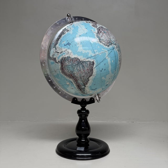 1980s Mid-Century Modern Japanese School Globe on Black Base, 1980s For Sale - Image 5 of 18
