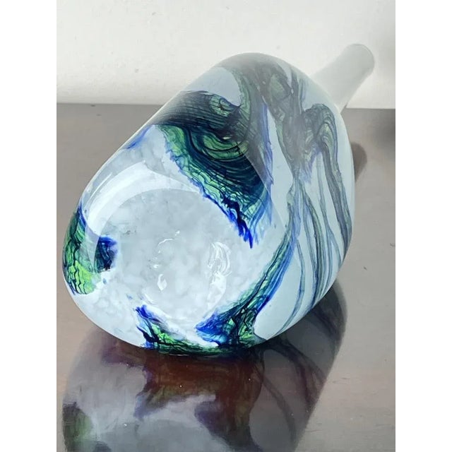 Blue Murano Polychrome Murano Glass Vase, 1960s For Sale - Image 8 of 13