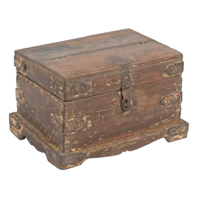 Vintage Anglo-Indian Teakwood Small Box For Sale