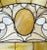 Abstract Stained Glass Transom Window• Circa 1900 • Abstract Foliate Half Round For Sale - Image 3 of 4