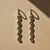 Metal Citrine Huggie Drop Earrings, Silver, Gold, Pair For Sale - Image 7 of 9