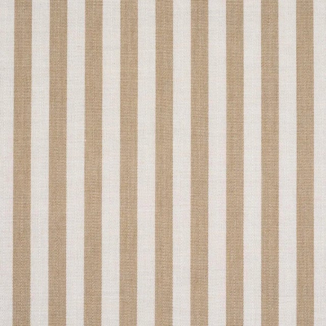 Schumacher Schumacher Hanson Indoor/Outdoor Stripe Narrow Fabric In Sand For Sale - Image 4 of 4